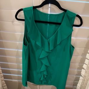 Green sleeveless LYSSE blouse